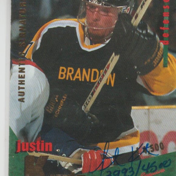 Justin Kurtz 1995 Signature Rookies Draft 96 Auto 3993/4500 #11 - Picture 1 of 2